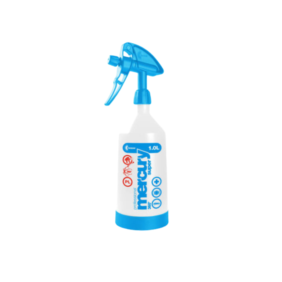Kwazer - Mercury Pro + Super 360 Double Action Spray bottle - 1L - White