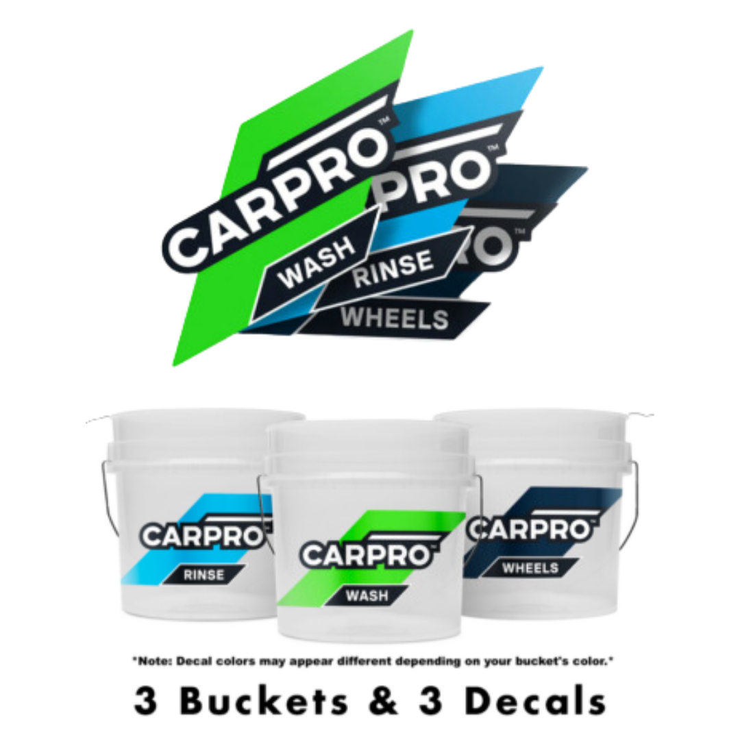 CarPro – Detailing Bucket Set – 3 Buckets (Rinse / Wash / Wheels)